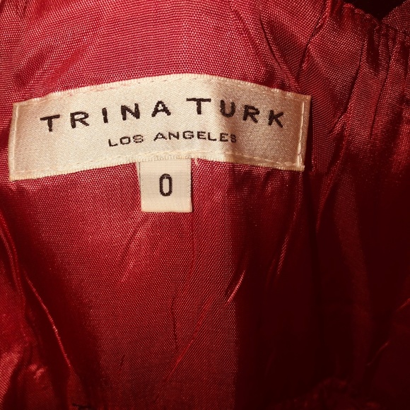 TRINA TURK PINK AND BLACK LACE COCKTAIL DRESS - Picture 4 of 4